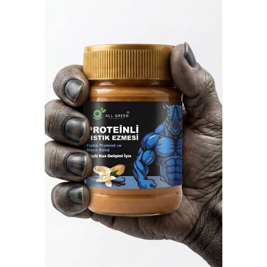 Proteinli Fıstık Ezmesi (Vanilya) | Fıstık Proteini, Maca Kökü Tozu ile | 325 gr